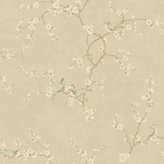 Birds with Blossoms Wallpaper by Open Sheet