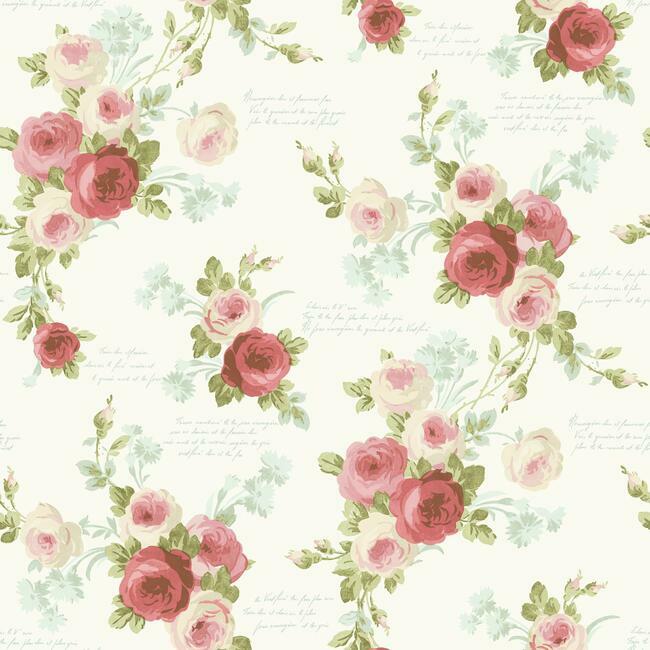 Heirloom Rose Wallpaper by Magnolia Home Vol. 1