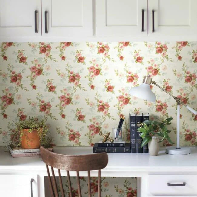 Heirloom Rose Wallpaper by Magnolia Home Vol. 1