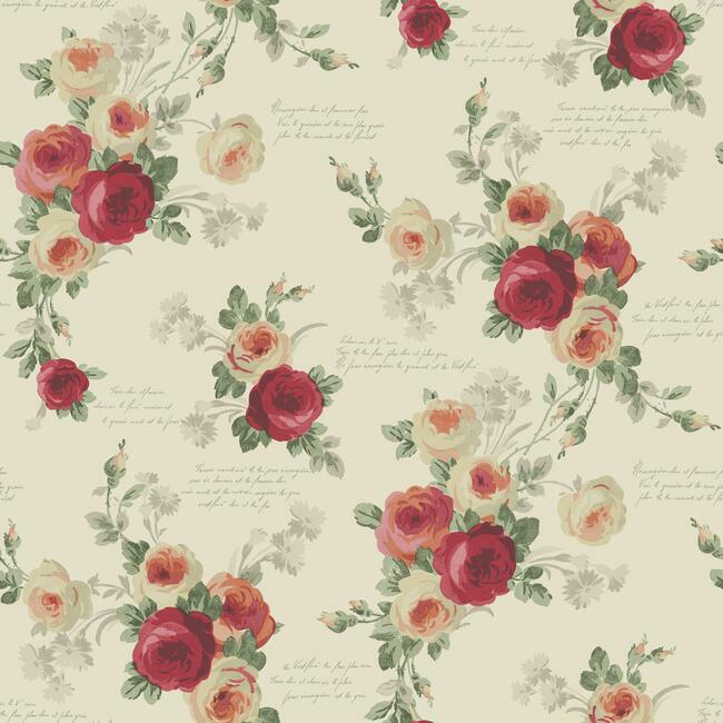 Heirloom Rose Wallpaper by Magnolia Home Vol. 1