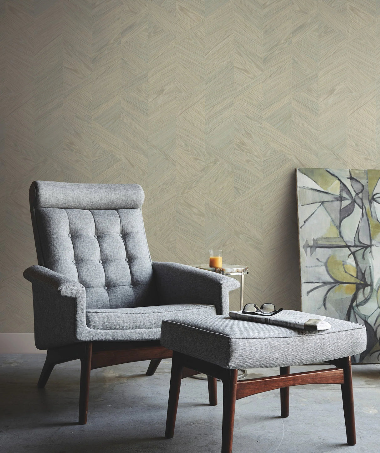 Interlocking Wood Wallpaper by Ronald Redding Wallpaper