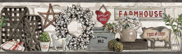 Farmhouse Shelf Border by Open Sheet
