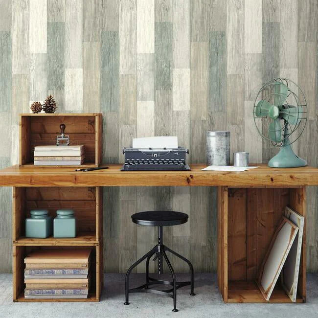 Pallet Board Wallpaper by Simply Farmhouse