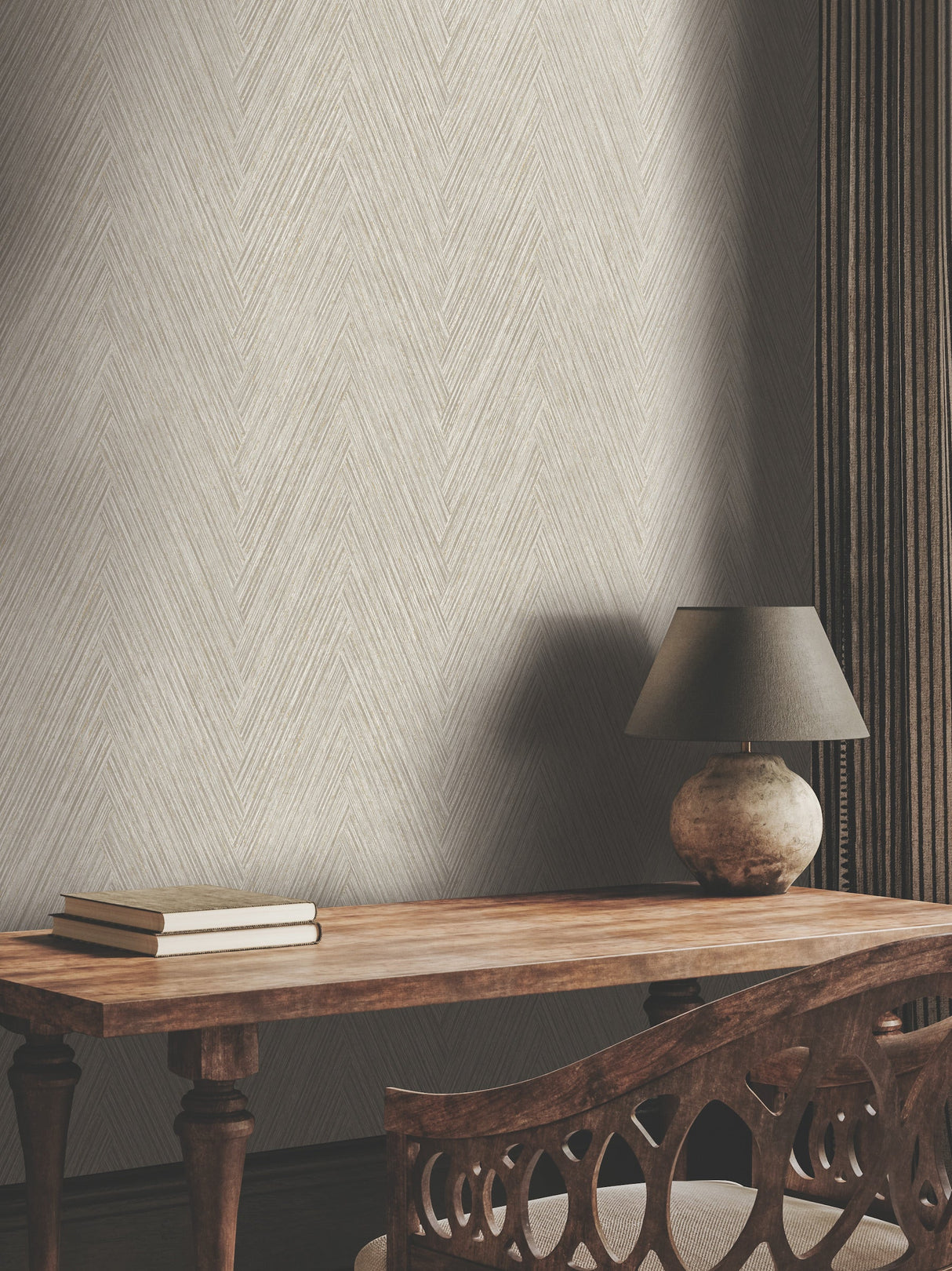 Thatched Chevron Wallpaper by Fomations