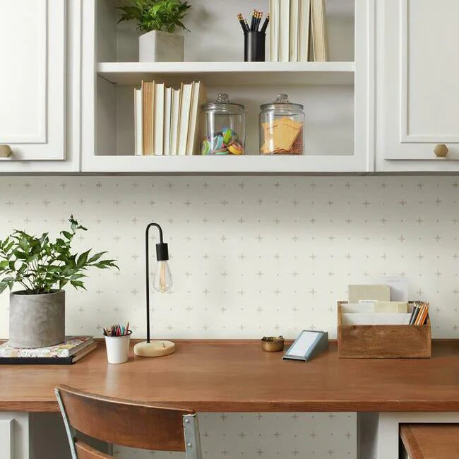 Cross Stitch Wallpaper by Magnolia Home Artful Prints + Patterns