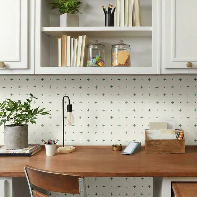 Cross Stitch Wallpaper by Magnolia Home Artful Prints + Patterns