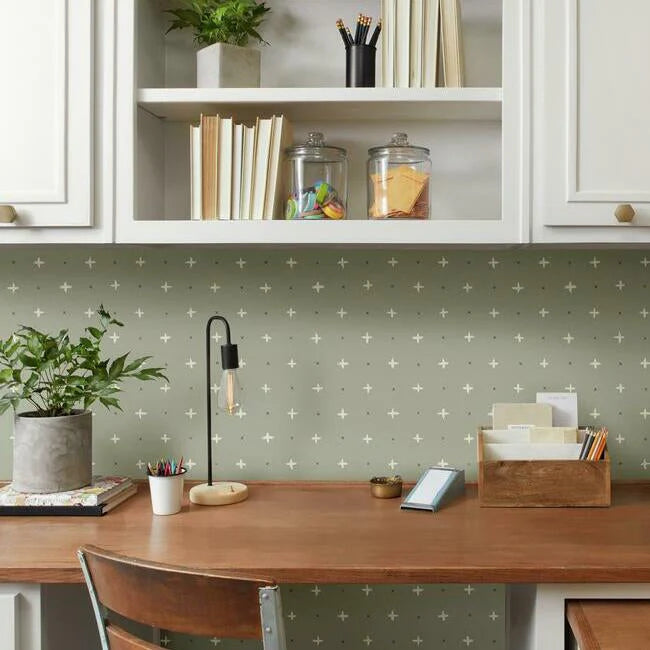 Cross Stitch Wallpaper by Magnolia Home Artful Prints + Patterns