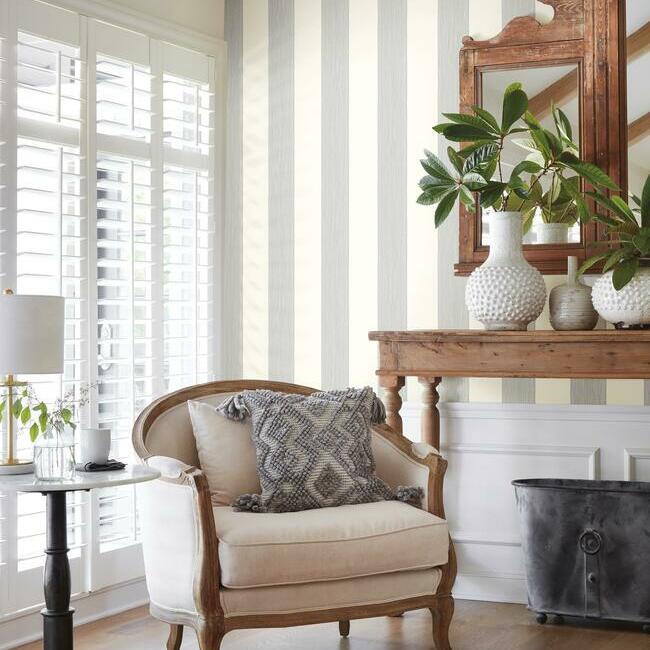 Thread Stripe Wallpaper by Magnolia Home Artful Prints + Patterns