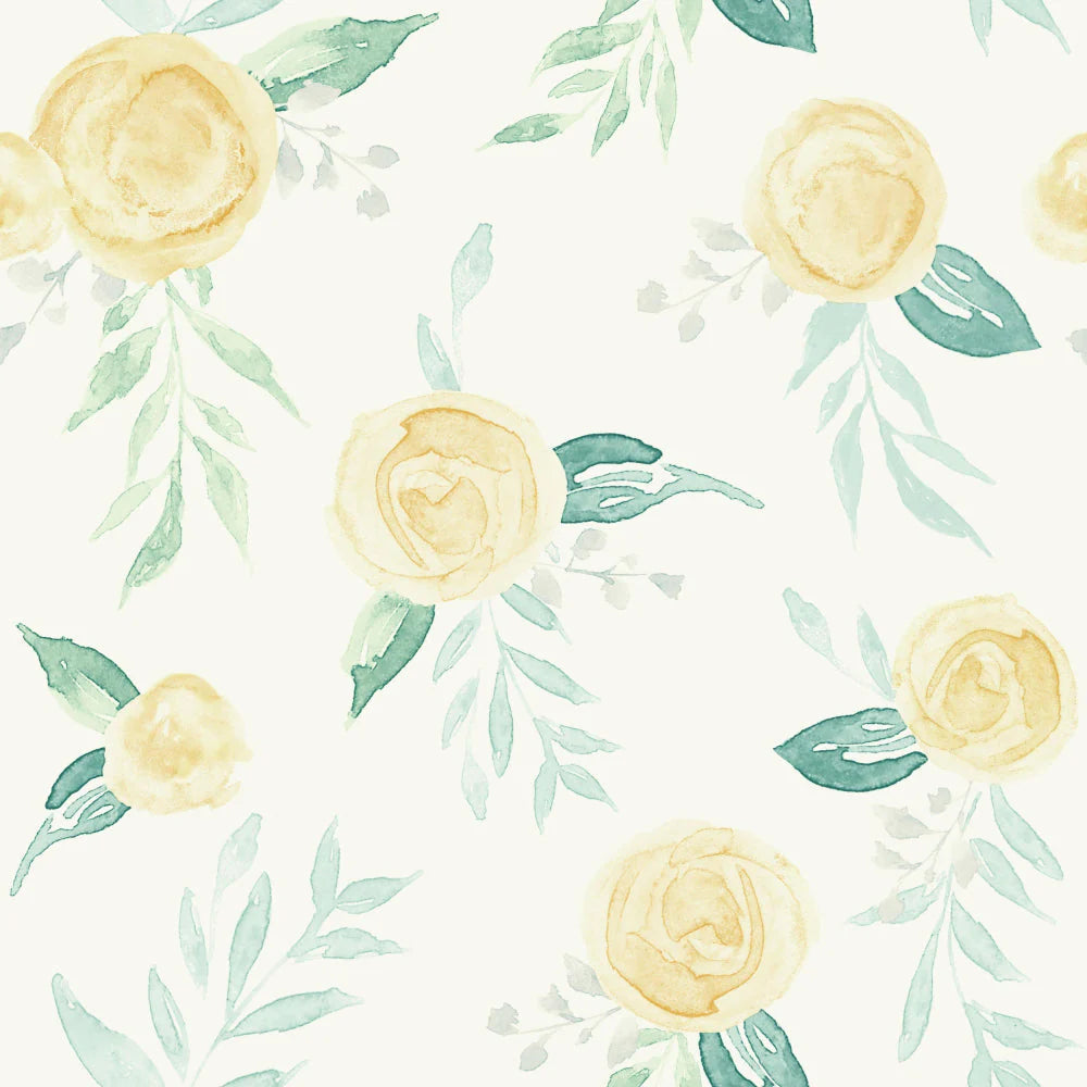 Watercolor Roses Wallpaper by Magnolia Home Artful Prints + Patterns