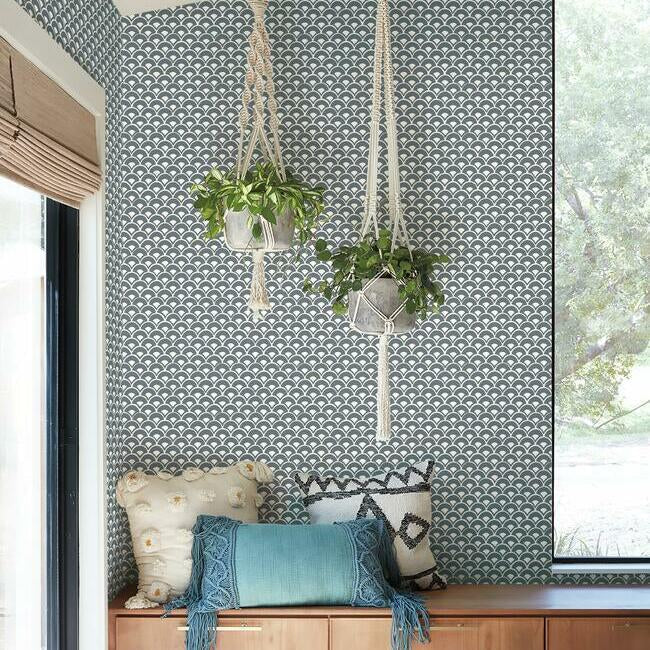 Stacked Scallops Wallpaper by Magnolia Home Artful Prints + Patterns