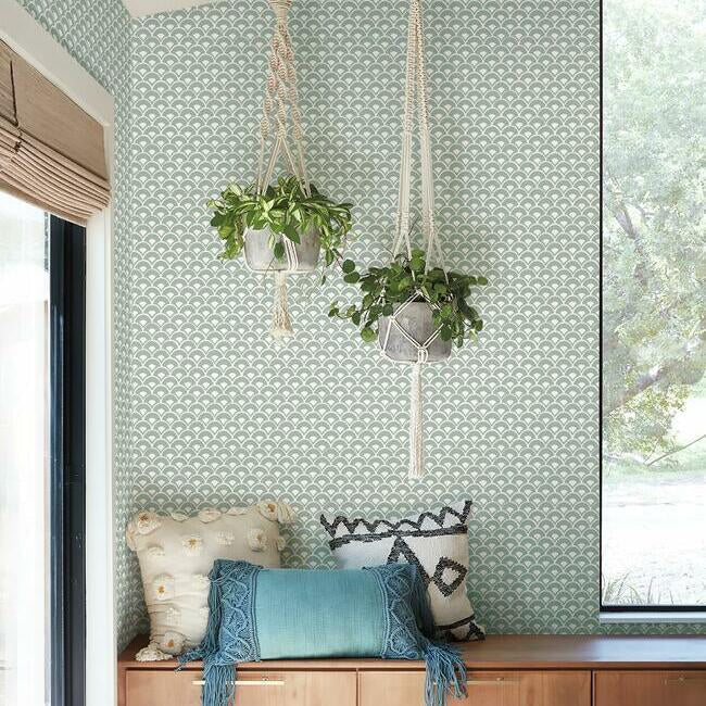 Stacked Scallops Wallpaper by Magnolia Home Artful Prints + Patterns