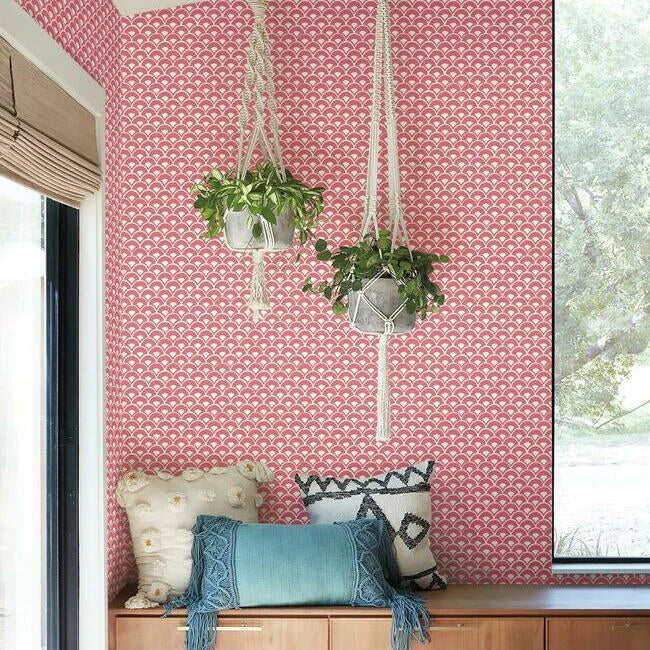Stacked Scallops Wallpaper by Magnolia Home Artful Prints + Patterns