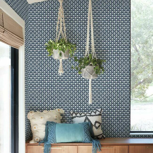Stacked Scallops Wallpaper by Magnolia Home Artful Prints + Patterns