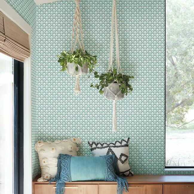 Stacked Scallops Wallpaper by Magnolia Home Artful Prints + Patterns