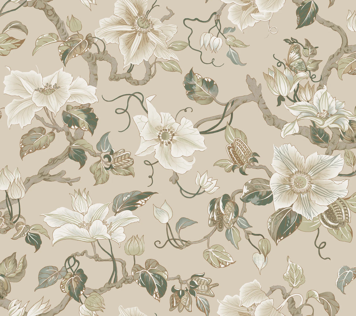 Marguerite Vine Wallpaper by Ronald Redding Wallpaper