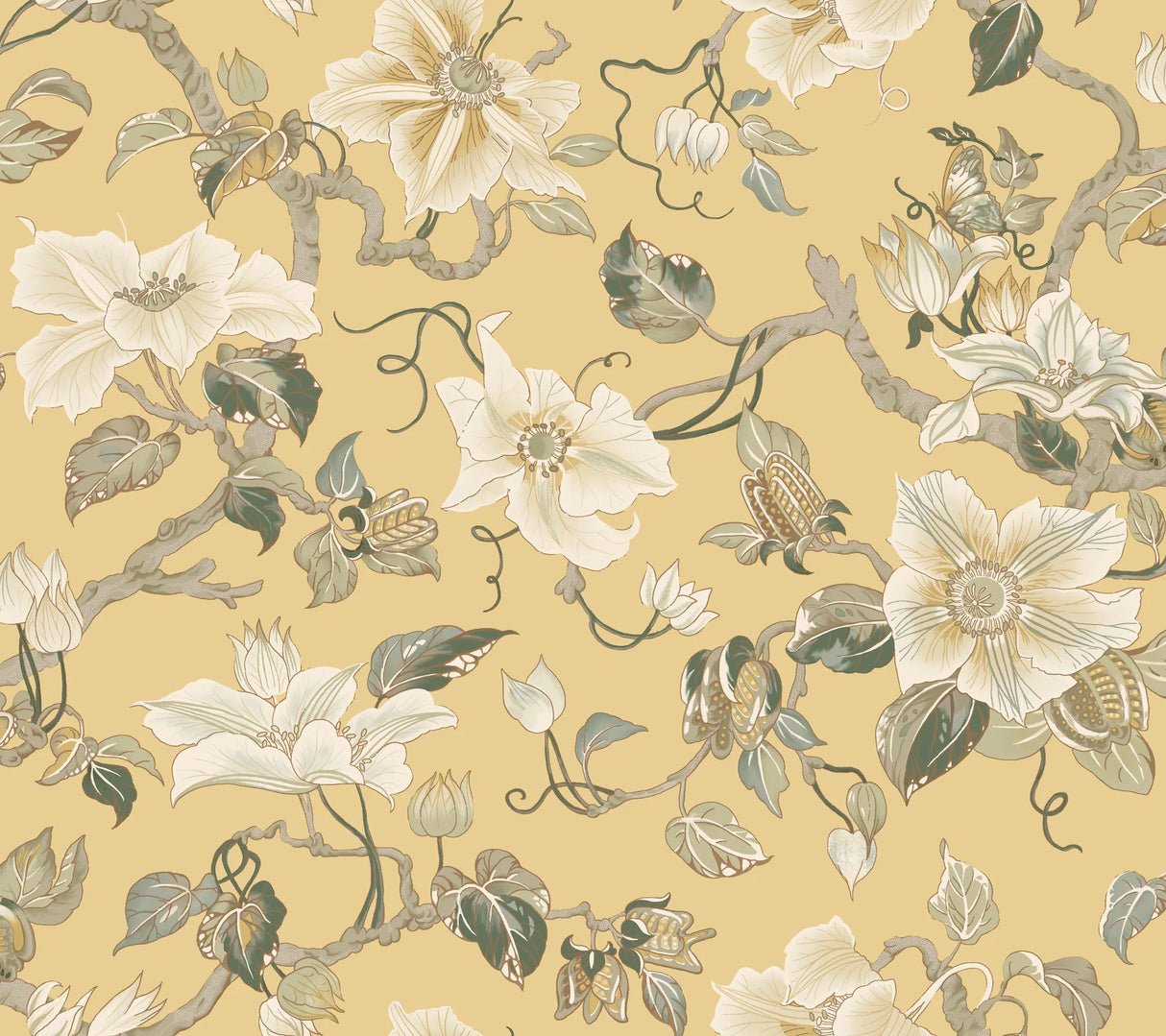 Marguerite Vine Wallpaper by Ronald Redding Wallpaper