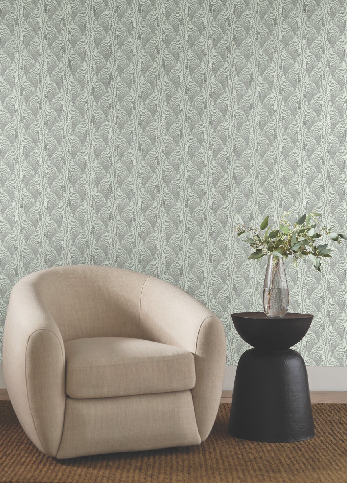 Metallic Scallop Wallpaper by Candice Olson Wallcoverings