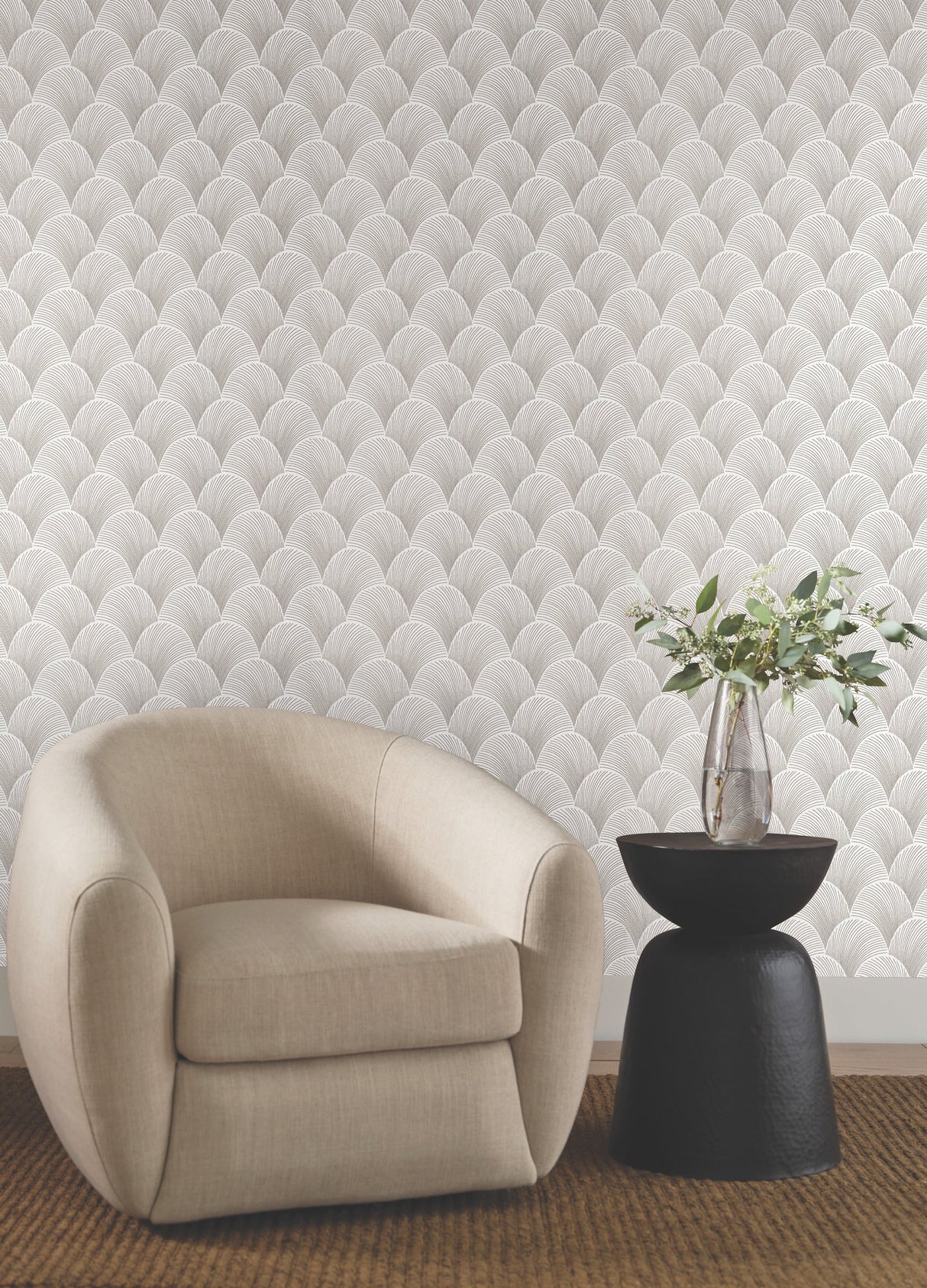 Metallic Scallop Wallpaper by Candice Olson Wallcoverings