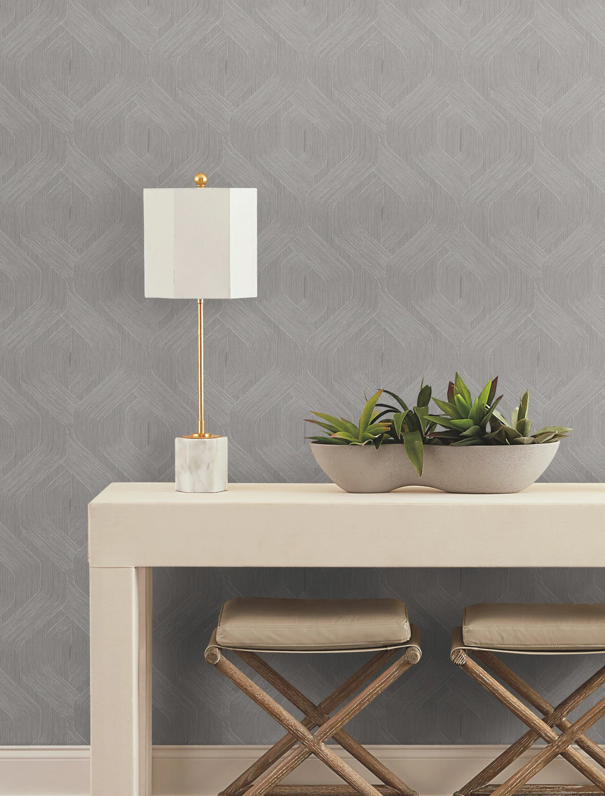 Fine Line Geometric Wallpaper by Candice Olson Wallcoverings