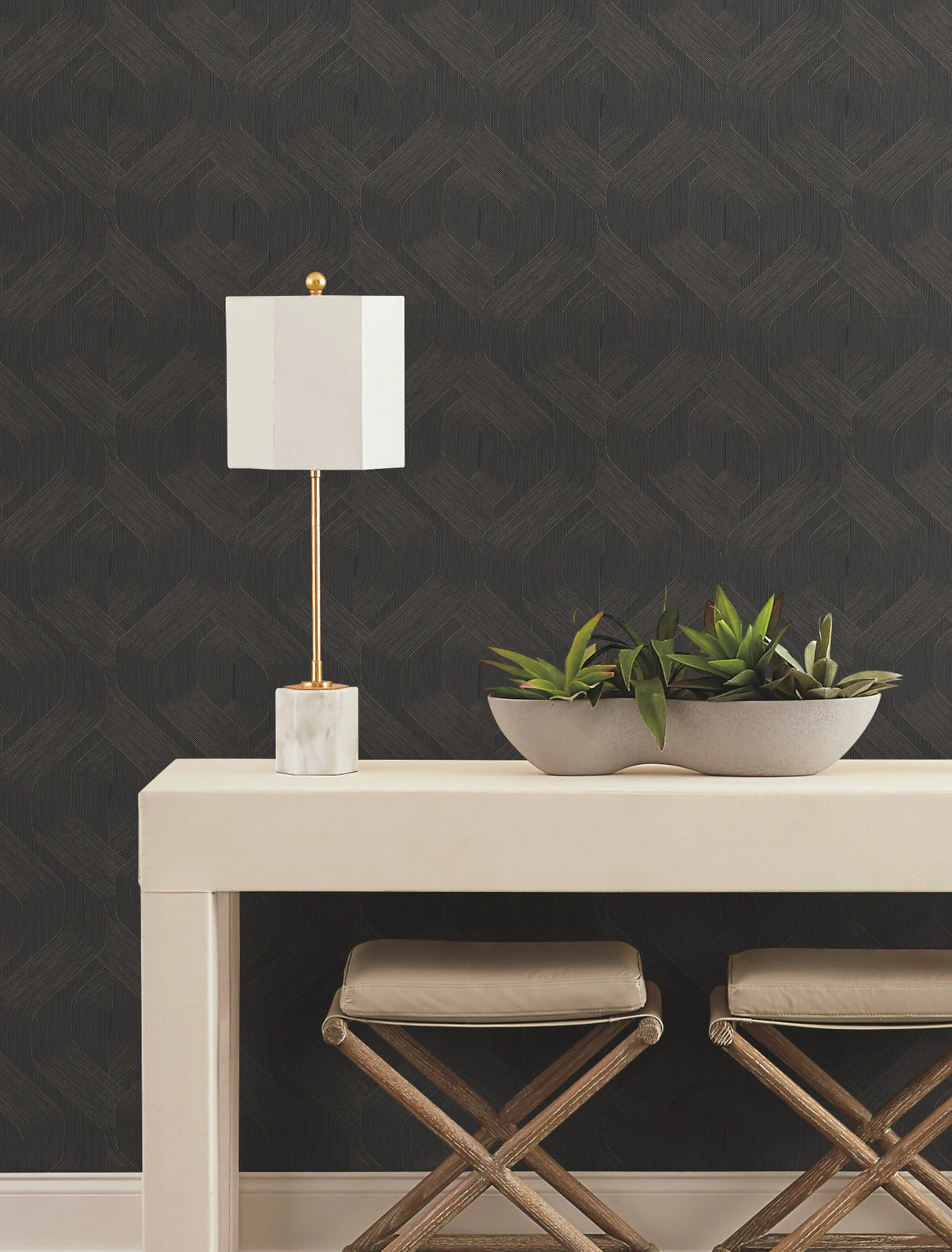 Fine Line Geometric Wallpaper by Candice Olson Wallcoverings