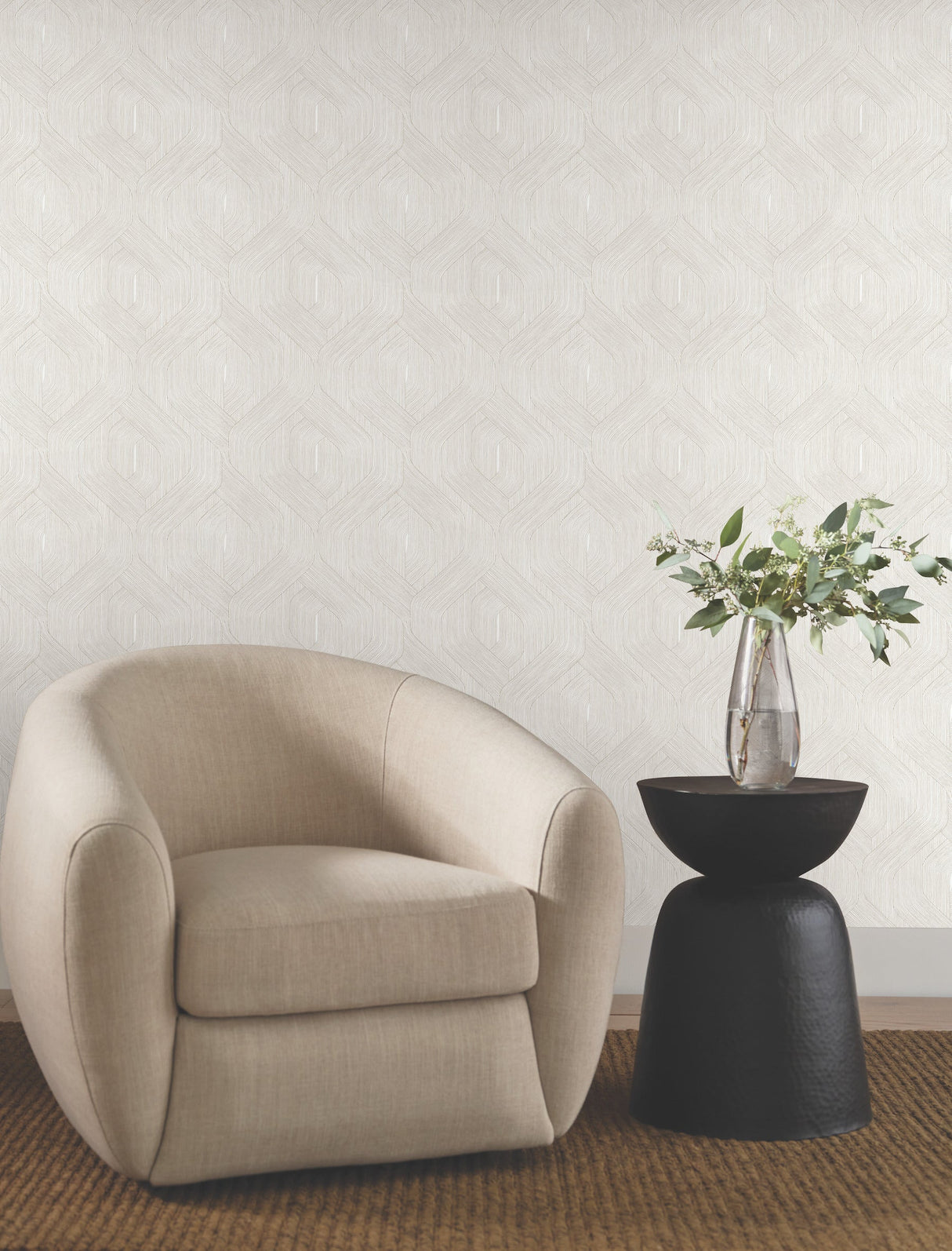 Fine Line Geometric Wallpaper by Candice Olson Wallcoverings
