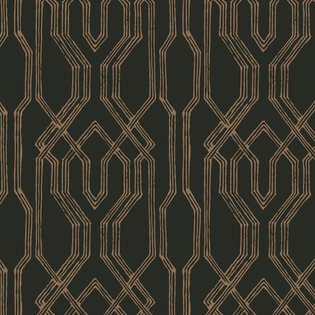 Oriental Lattice Wallpaper by Ronald Redding Wallpaper