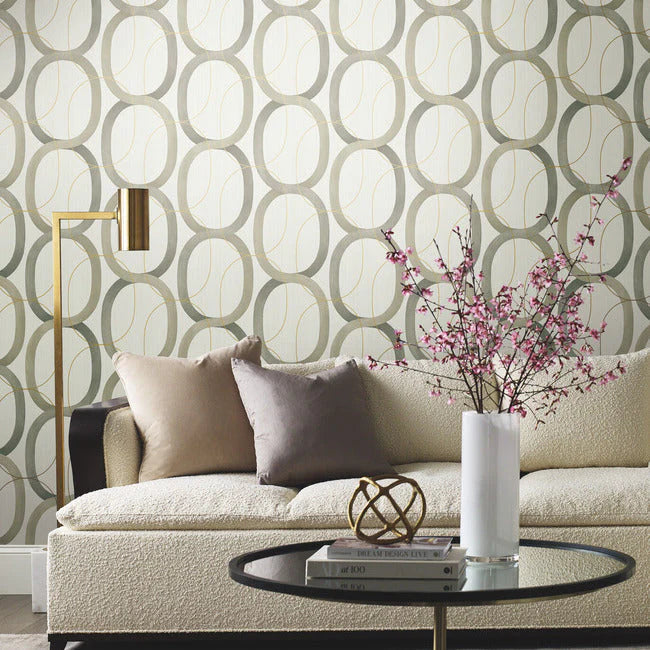 Interlock Premium Peel + Stick Wallpaper by Candice Olson Wallcoverings