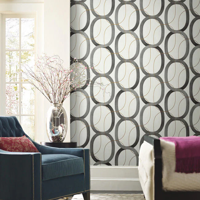 Interlock Premium Peel + Stick Wallpaper by Candice Olson Wallcoverings