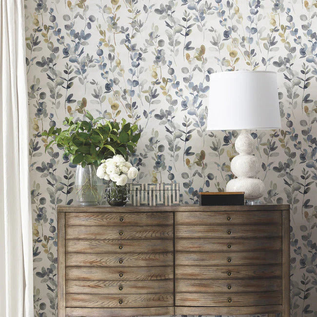 Joyful Eucalyptus Premium Peel + Stick Wallpaper by Candice Olson Wallcoverings