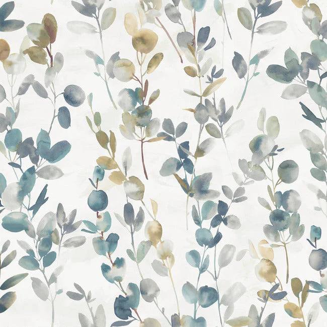 Joyful Eucalyptus Premium Peel + Stick Wallpaper by Candice Olson Wallcoverings