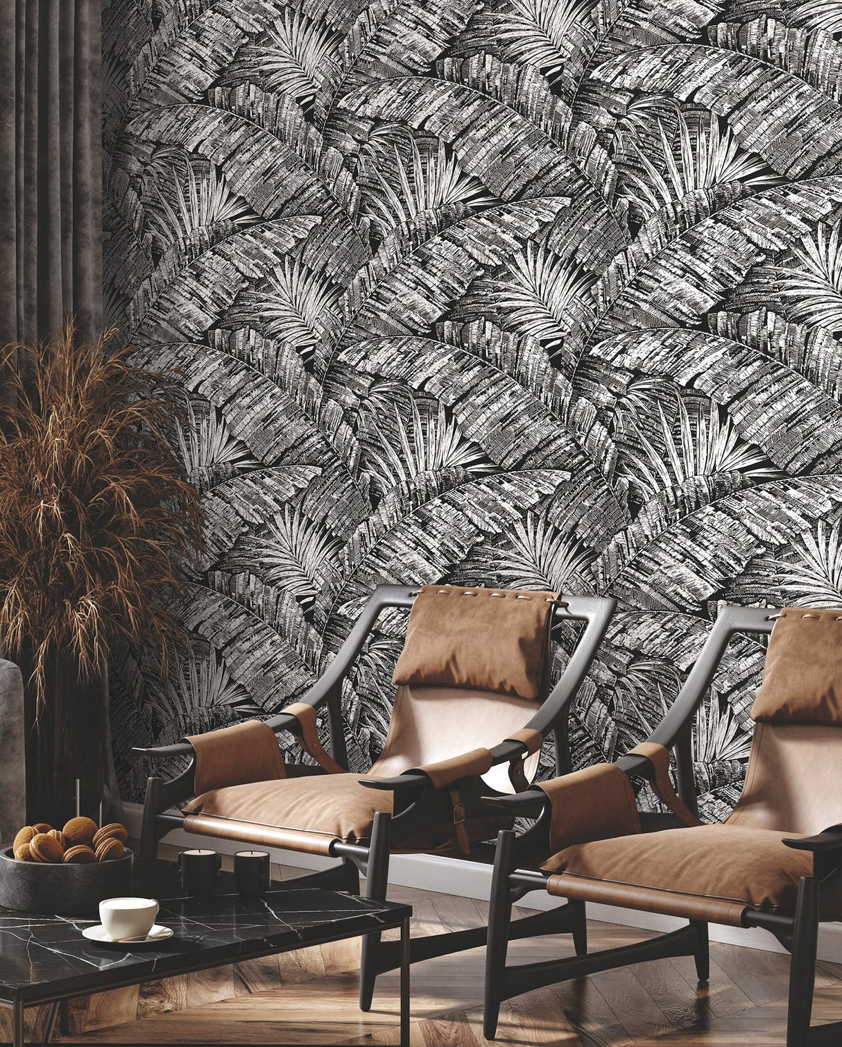 Palm Cove Toile Wallpaper by Toiles Resource Library