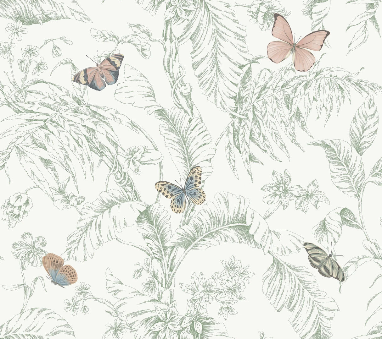 Papillon Wallpaper by Toiles Resource Library