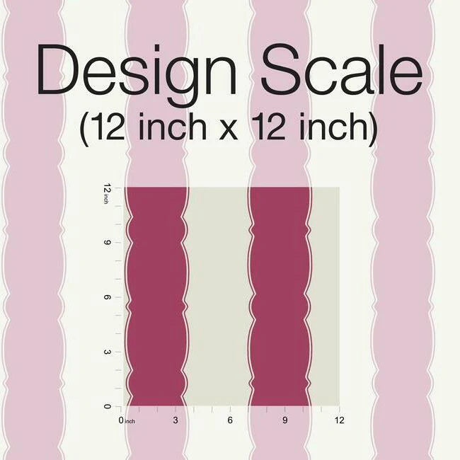 Scalloped Stripe Wallpaper by Grandmillennial Wallpaper