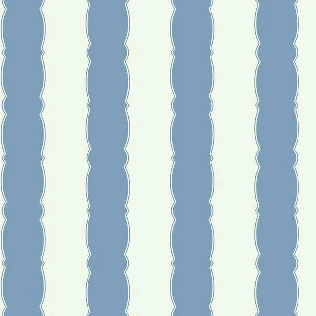 Scalloped Stripe Wallpaper by Grandmillennial Wallpaper
