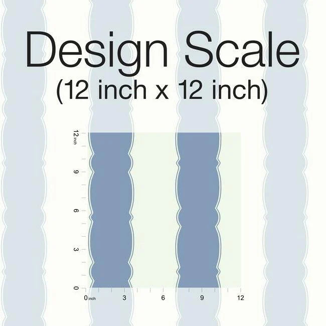 Scalloped Stripe Wallpaper by Grandmillennial Wallpaper