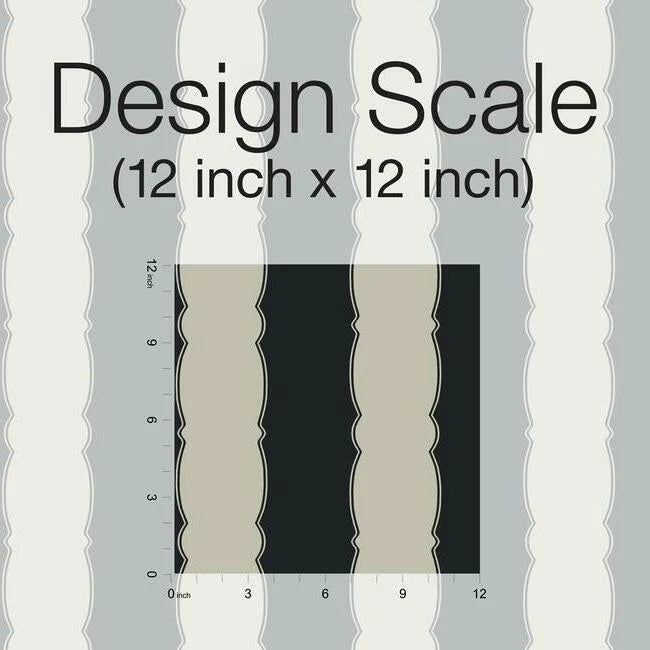 Scalloped Stripe Wallpaper by Grandmillennial Wallpaper