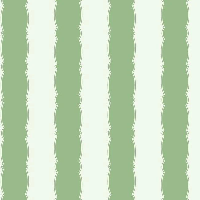 Scalloped Stripe Wallpaper by Grandmillennial Wallpaper