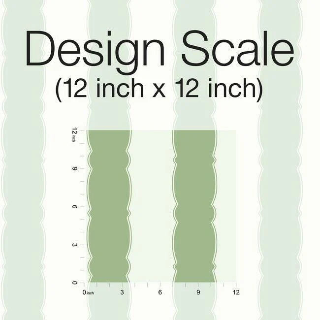 Scalloped Stripe Wallpaper by Grandmillennial Wallpaper