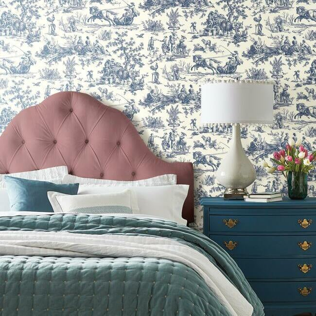 Seasons Toile Wallpaper by Grandmillennial Wallpaper