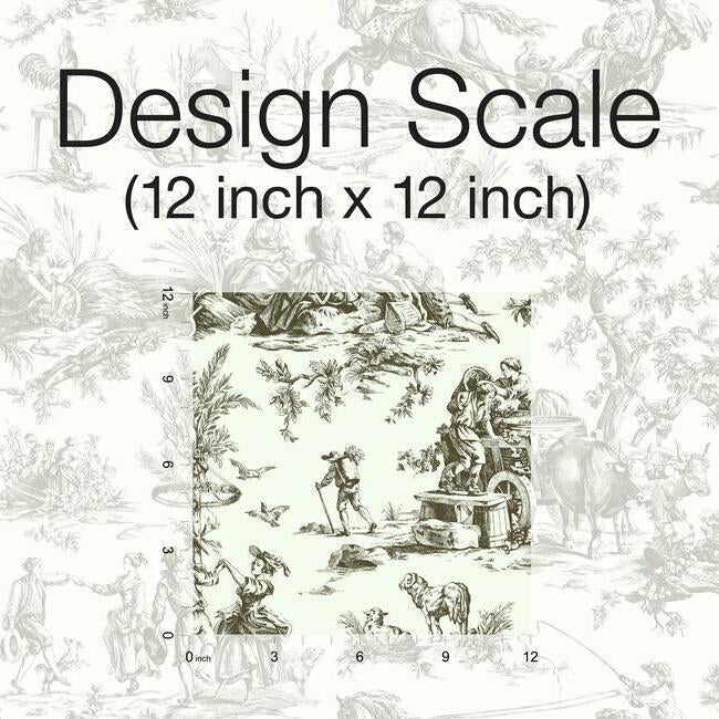 Seasons Toile Wallpaper by Grandmillennial Wallpaper