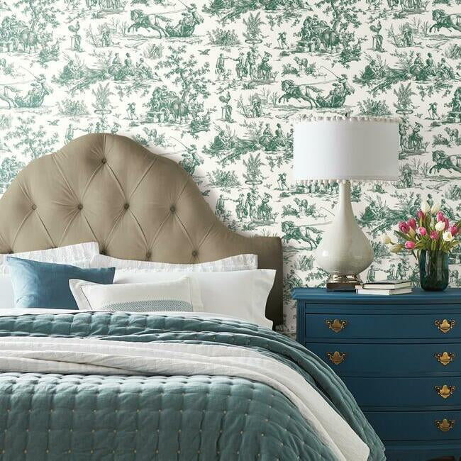 Seasons Toile Wallpaper by Grandmillennial Wallpaper