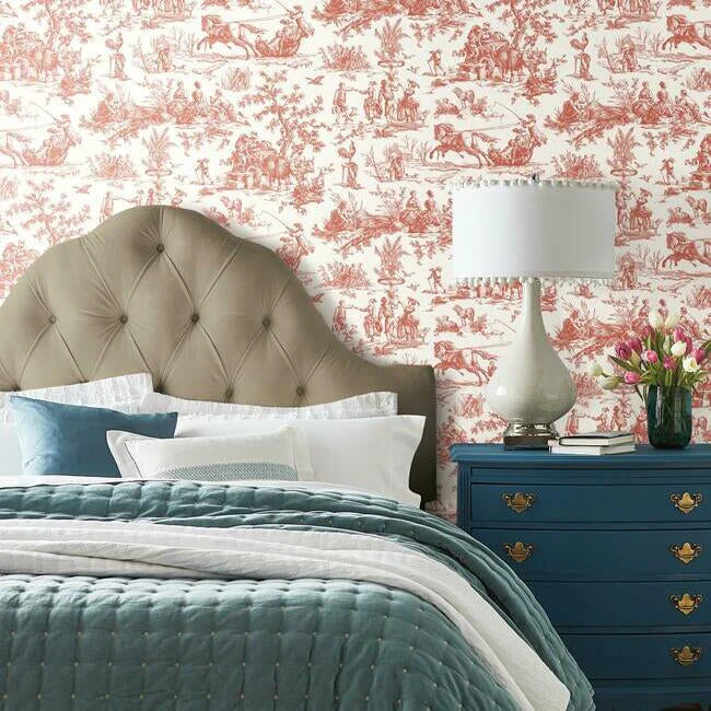 Seasons Toile Wallpaper by Grandmillennial Wallpaper