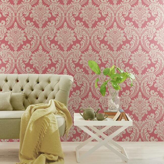 Tapestry Damask Wallpaper by Grandmillennial Wallpaper