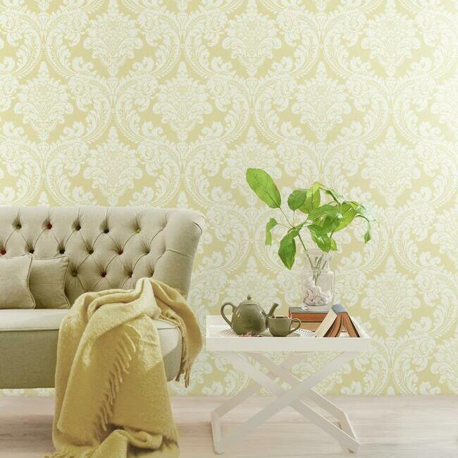 Tapestry Damask Wallpaper by Grandmillennial Wallpaper