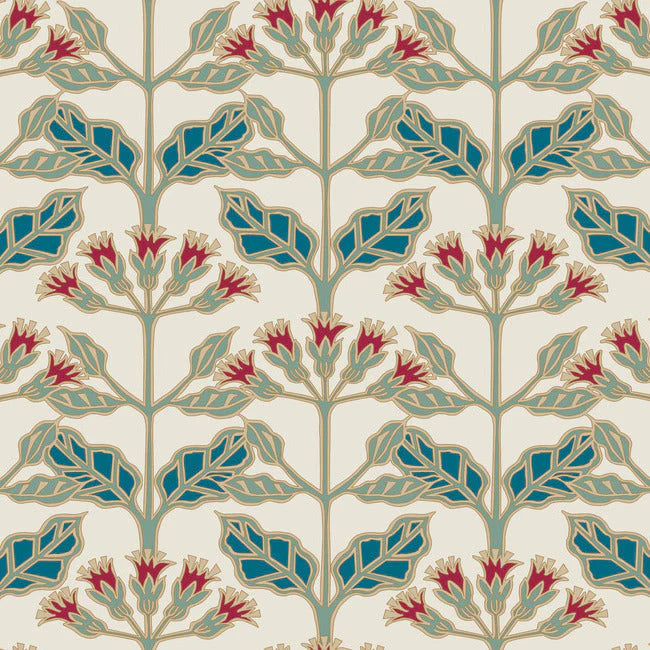 Tracery Blooms Wallpaper by Ronald Redding Wallpaper