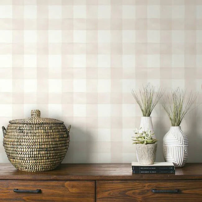 Watercolor Check Wallpaper by Magnolia Home Vol. 1
