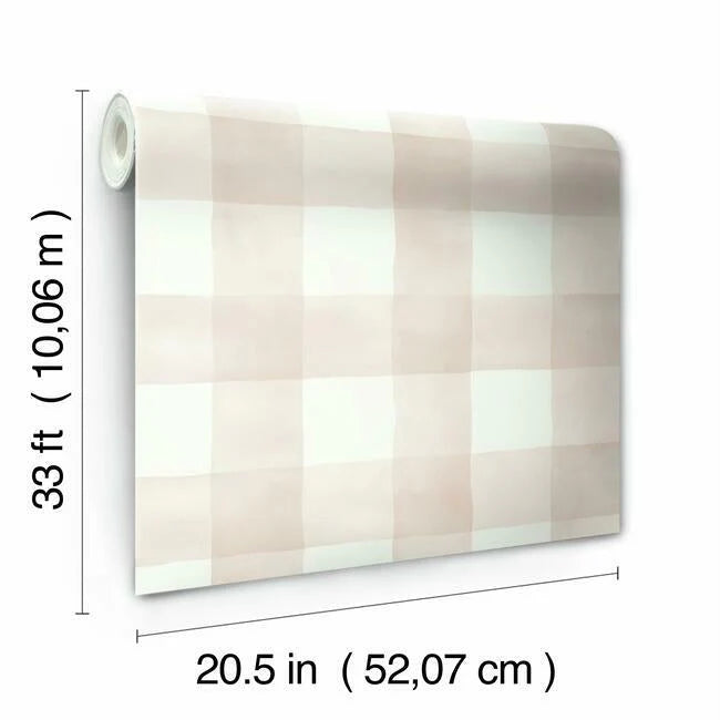 Watercolor Check Wallpaper by Magnolia Home Vol. 1