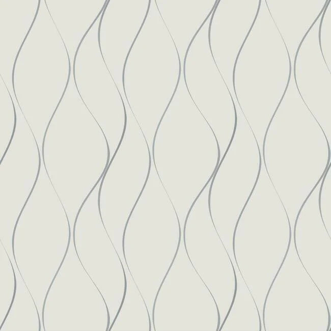 Wavy Stripe Wallpaper by Antonina Vella Wallpaper