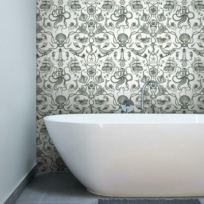 Deep Sea Toile Wallpaper by Open Sheet