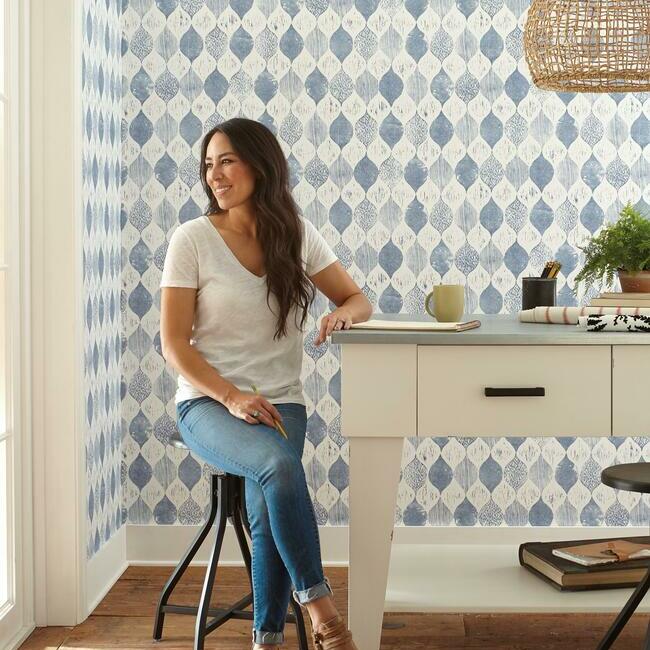 Woodblock Print Wallpape by Magnolia Home Vol. 2